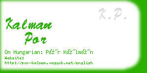 kalman por business card